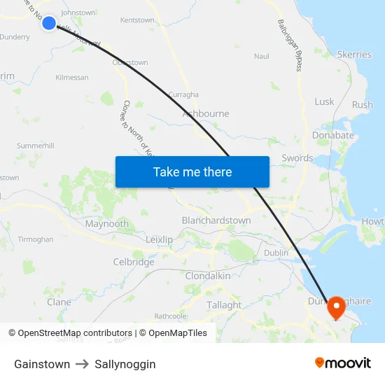 Gainstown to Sallynoggin map