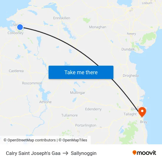 Calry Saint Joseph's Gaa to Sallynoggin map