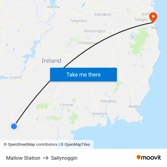 Mallow Station to Sallynoggin map