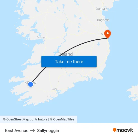 East Avenue to Sallynoggin map