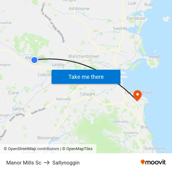 Manor Mills Sc to Sallynoggin map