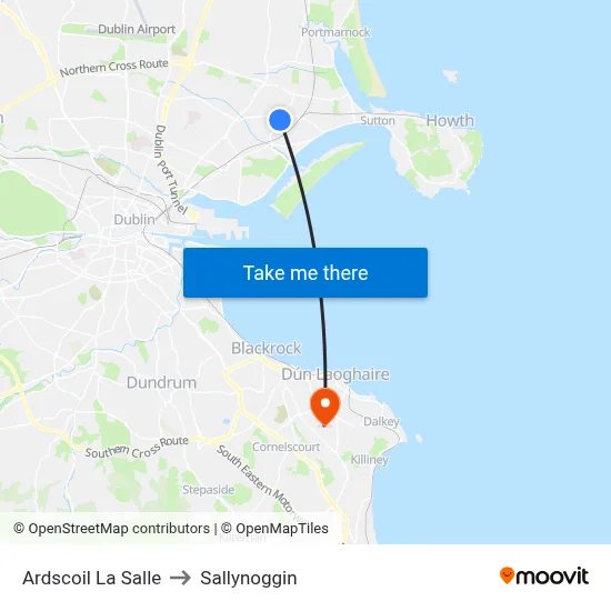 Ardscoil La Salle to Sallynoggin map