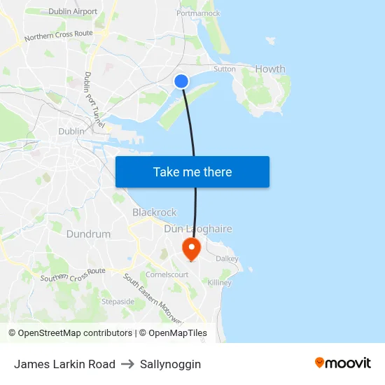 James Larkin Road to Sallynoggin map
