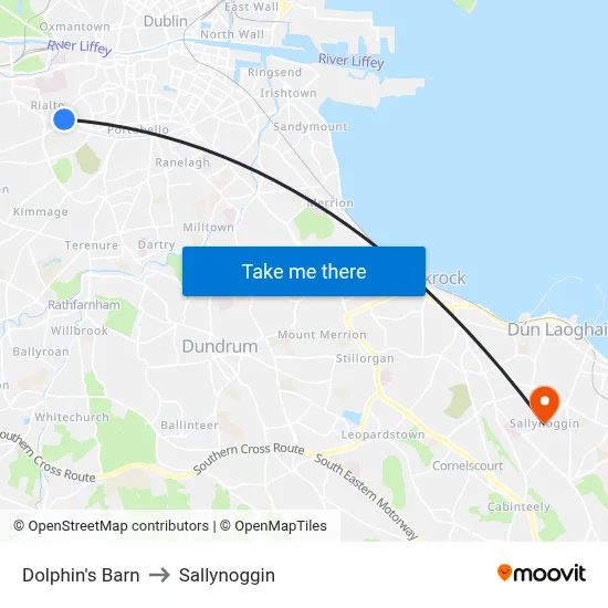 Dolphin's Barn to Sallynoggin map