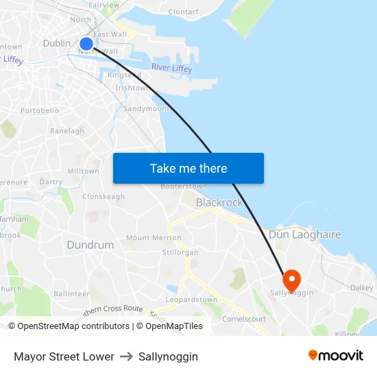 Mayor Street Lower to Sallynoggin map