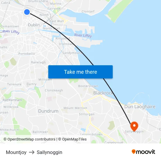 Mountjoy to Sallynoggin map