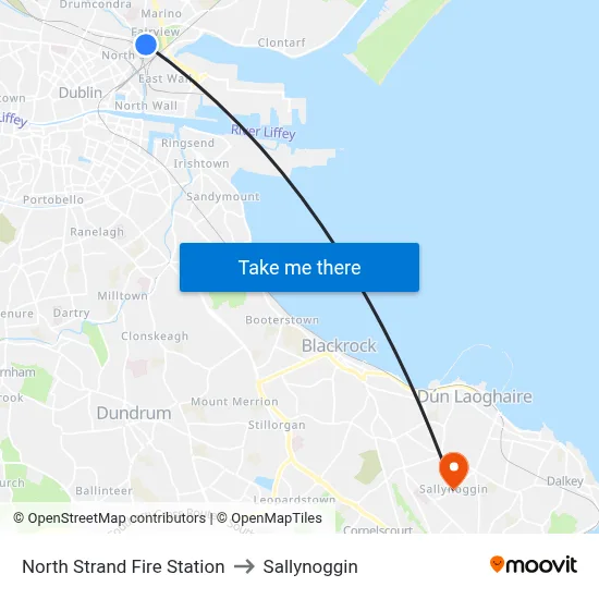 North Strand Fire Station to Sallynoggin map