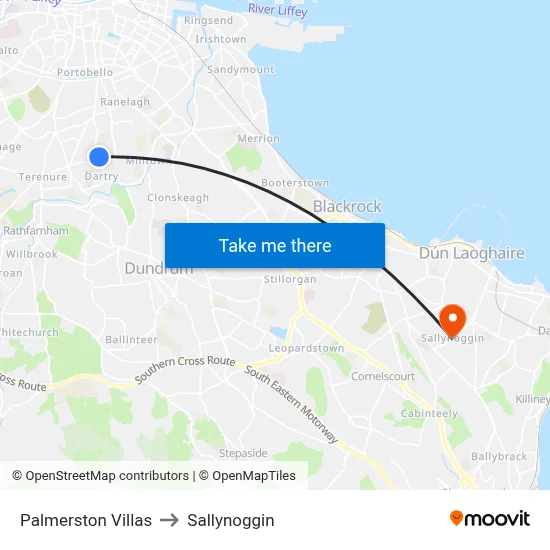 Palmerston Villas to Sallynoggin map
