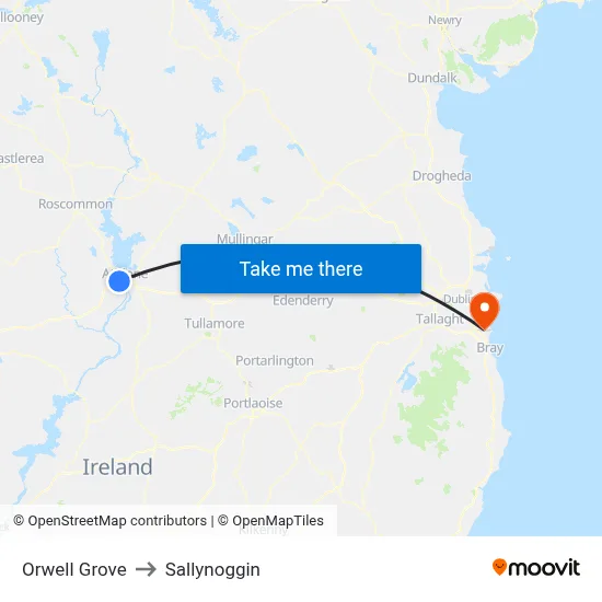 Orwell Grove to Sallynoggin map