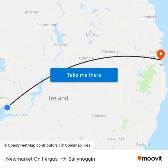 Newmarket-On-Fergus to Sallynoggin map