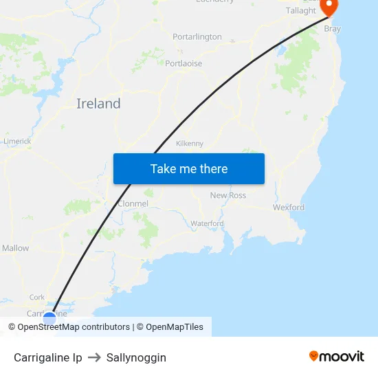 Carrigaline Ip to Sallynoggin map
