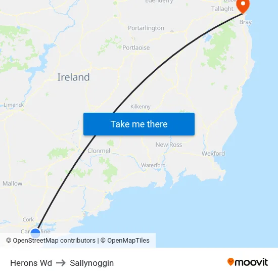Herons Wd to Sallynoggin map