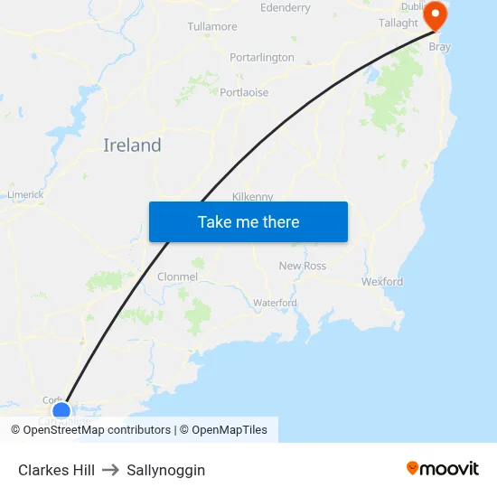 Clarkes Hill to Sallynoggin map