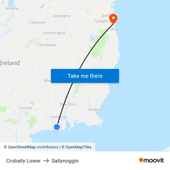 Crobally Lower to Sallynoggin map