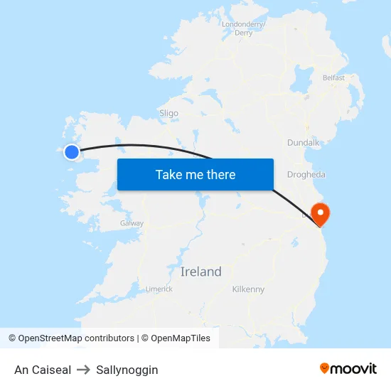 An Caiseal to Sallynoggin map