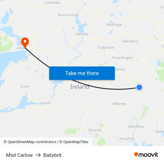 Msd Carlow to Ballybrit map