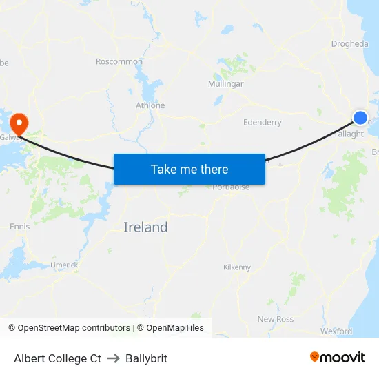 Albert College Ct to Ballybrit map