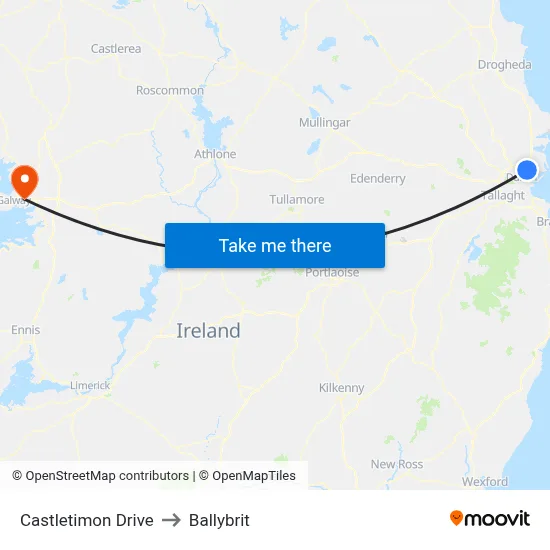 Castletimon Drive to Ballybrit map