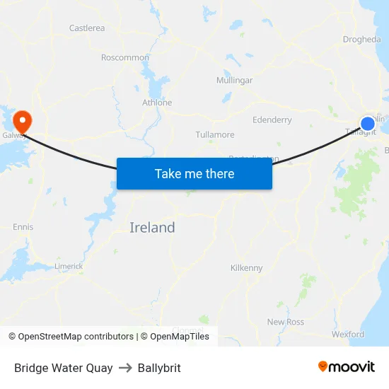 Bridge Water Quay to Ballybrit map
