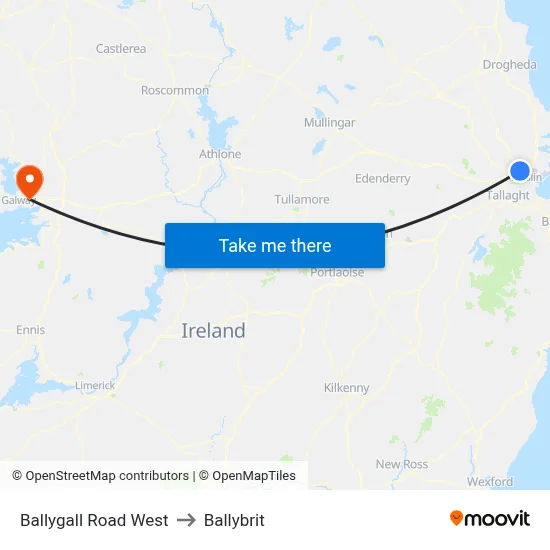 Ballygall Road West to Ballybrit map