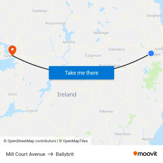 Mill Court Avenue to Ballybrit map
