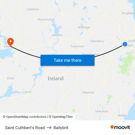 Saint Cuthbert's Road to Ballybrit map