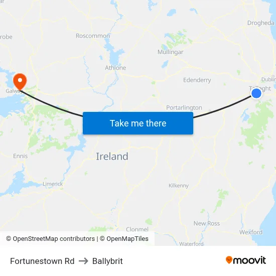 Fortunestown Rd to Ballybrit map