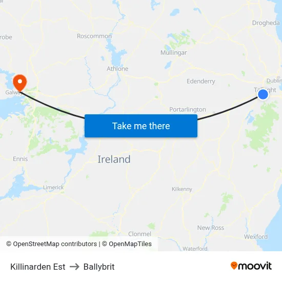 Killinarden Est to Ballybrit map