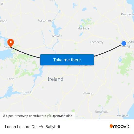 Lucan Leisure Ctr to Ballybrit map