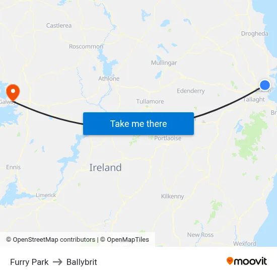 Furry Park to Ballybrit map