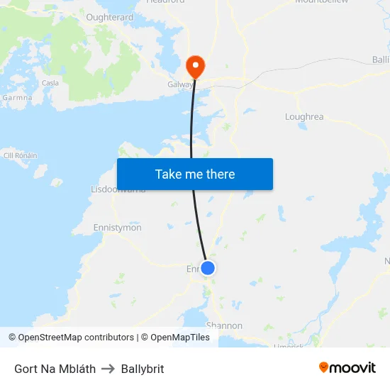 Gort Na Mbláth to Ballybrit map