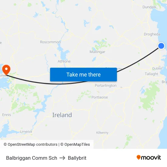 Balbriggan Comm Sch to Ballybrit map
