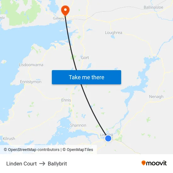 Linden Court to Ballybrit map