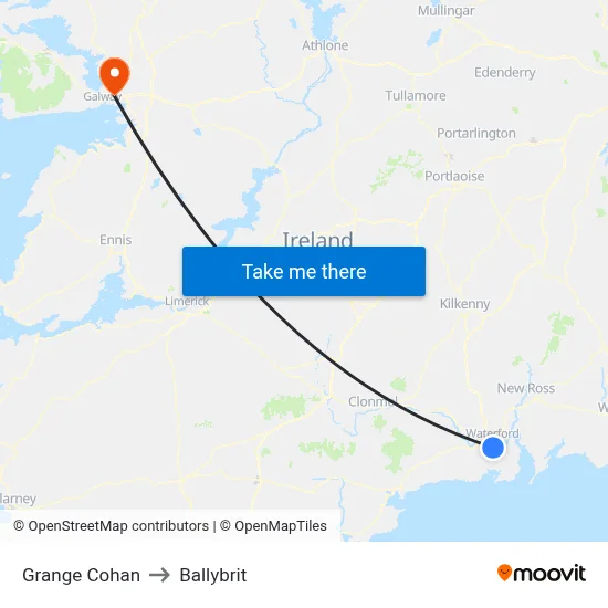 Grange Cohan to Ballybrit map