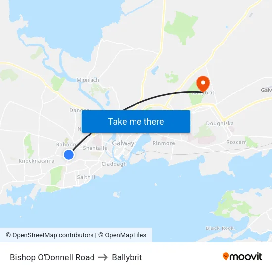 Bishop O'Donnell Road to Ballybrit map