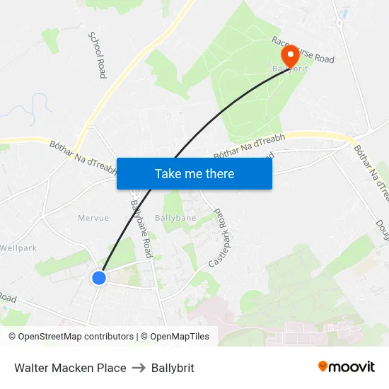 Walter Macken Place to Ballybrit map