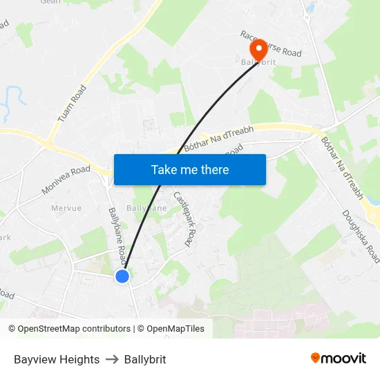 Bayview Heights to Ballybrit map