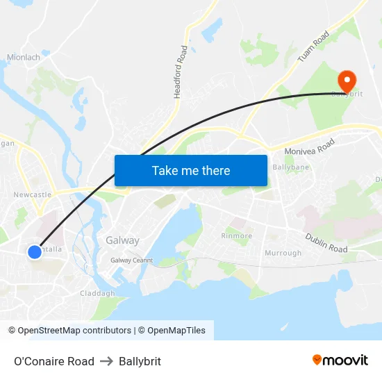 O'Conaire Road to Ballybrit map