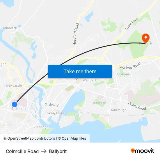 Colmcille Road to Ballybrit map