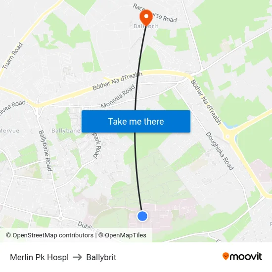 Merlin Pk Hospl to Ballybrit map