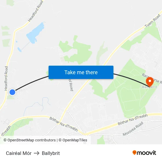 Cairéal Mór to Ballybrit map