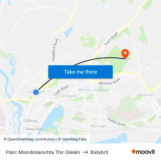 Páirc Miondíolaíochta Thír Oileáin to Ballybrit map