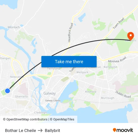 Bothar Le Cheile to Ballybrit map