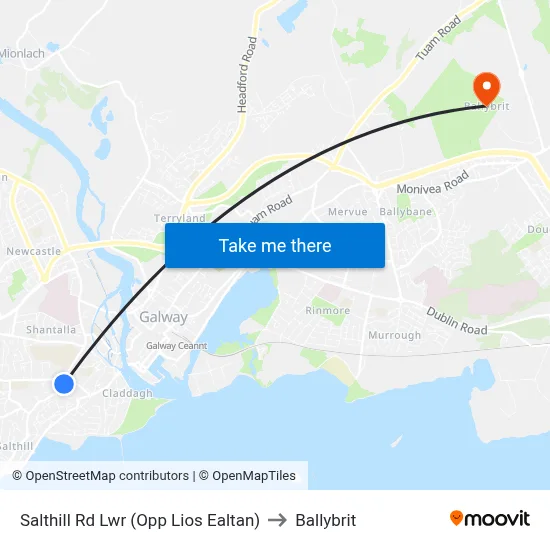 Salthill Rd Lwr (Opp Lios Ealtan) to Ballybrit map
