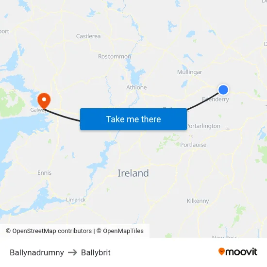 Ballynadrumny to Ballybrit map