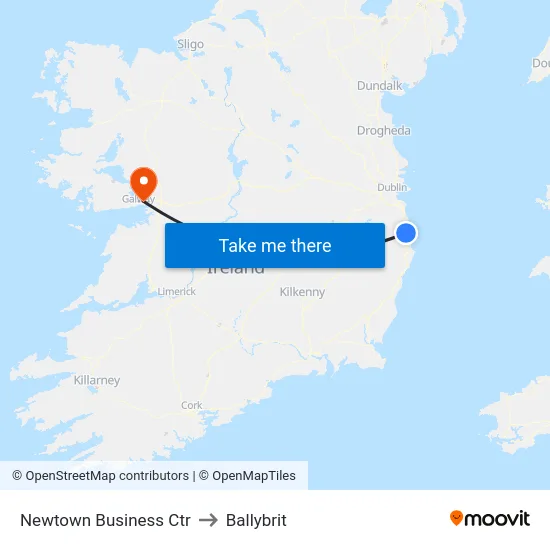 Newtown Business Ctr to Ballybrit map