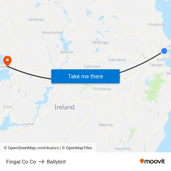 Fingal Co Co to Ballybrit map