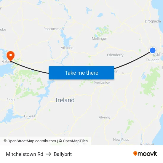 Mitchelstown Rd to Ballybrit map
