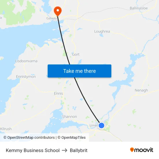 Kemmy Business School to Ballybrit map