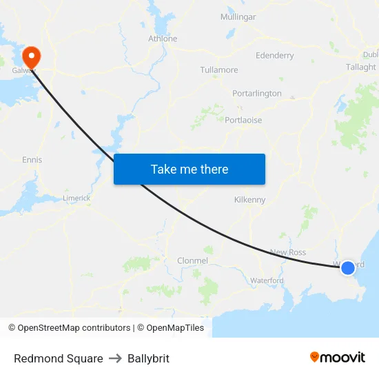 Redmond Square to Ballybrit map